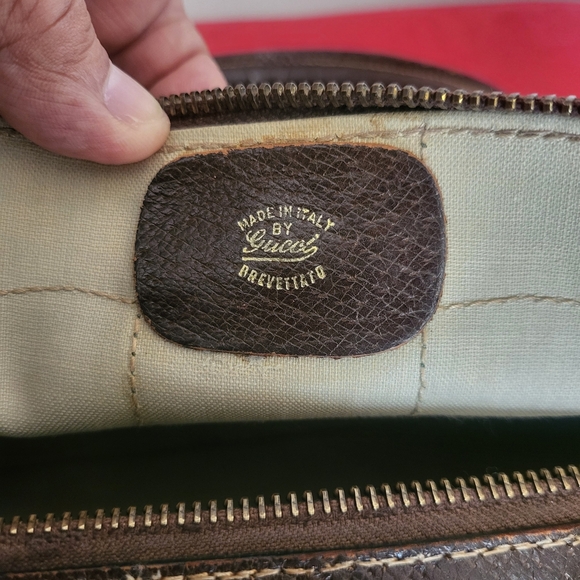 Gucci GG Monogram Supreme Sherry Web Ophidia Boston 35 Authentic Vintage.. - Picture 11 of 16